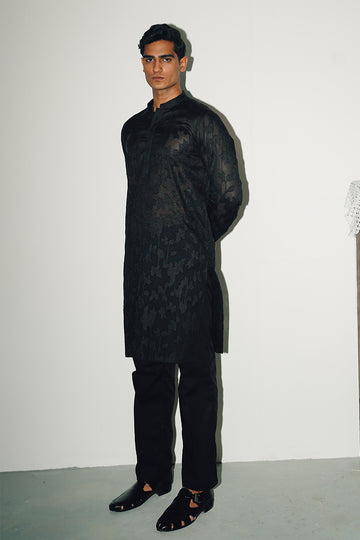 ONYX BLACK KURTA PAJAMA